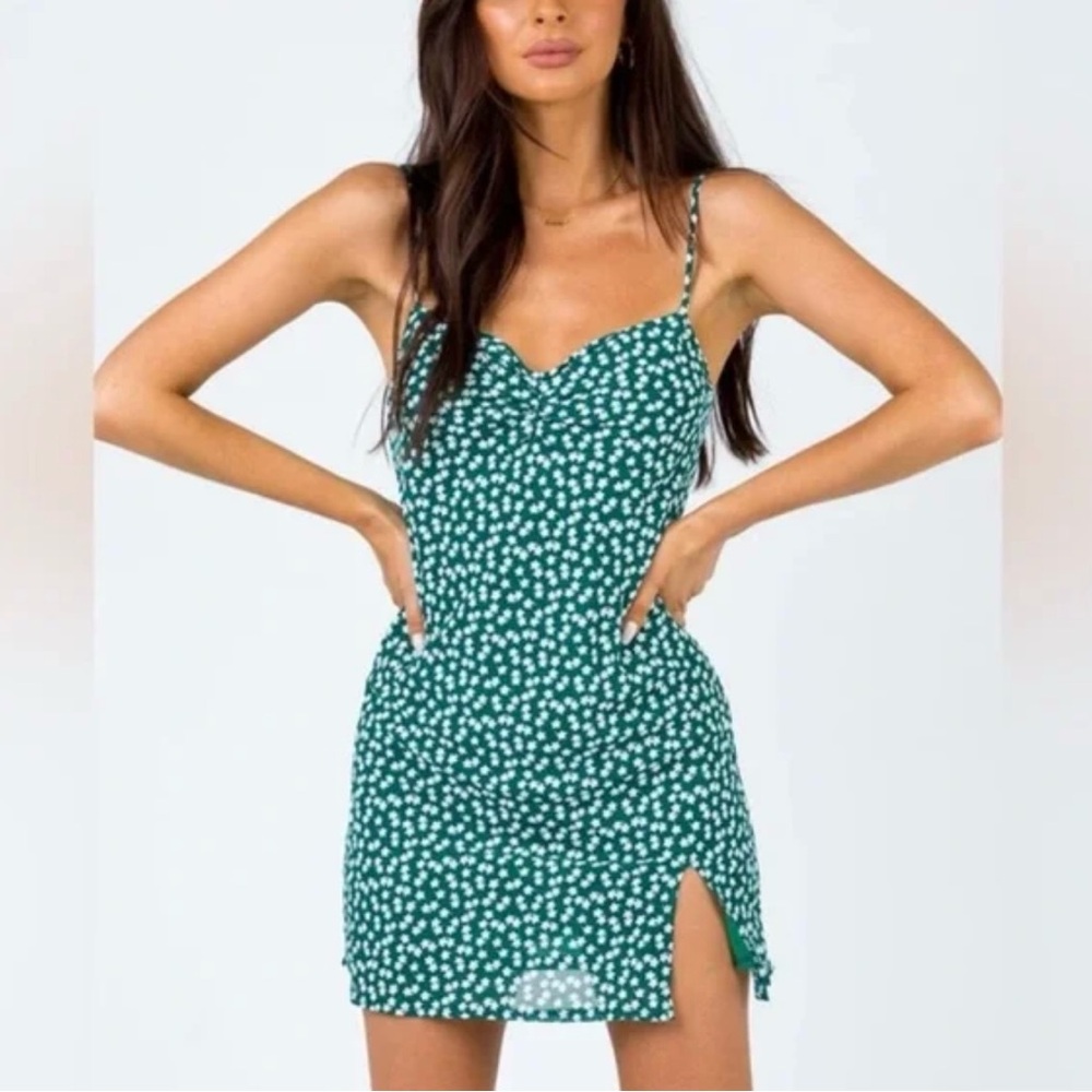 Princess Polly Cylia Forest Green Floral Mini Dress
